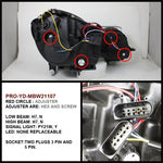 Spyder Mercedes Benz E-Class 07-09 Projector Headlights Halogen - DRL Chrm PRO-YD-MBW21107-DRL-C