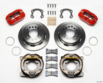 Wilwood Dynapro Low-Profile 11.00in P-Brake Kit - Red Ford 8.8 Special w/2.50in Offset-5 Lug