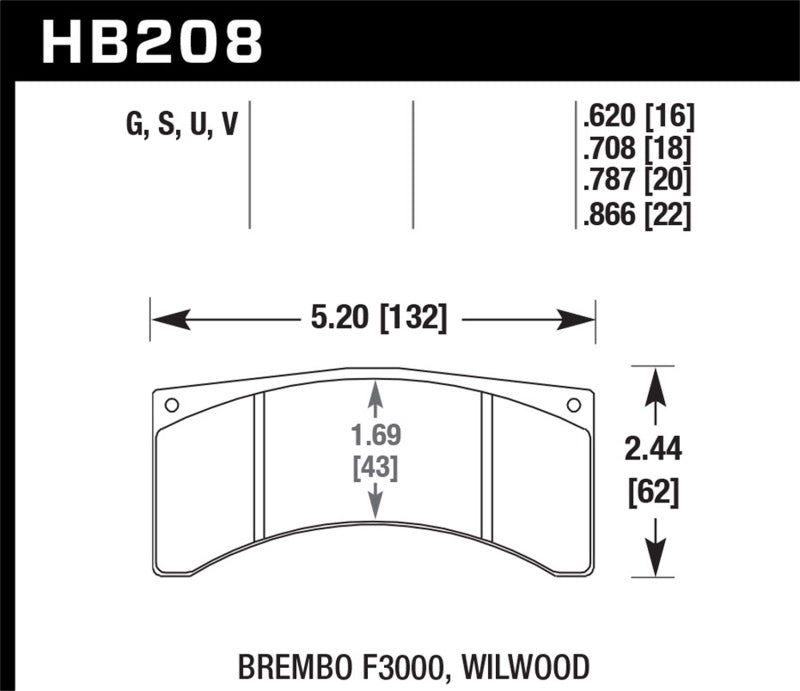 Hawk NASCAR DTC-60 Brake Pads - Front