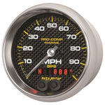 Autometer Marine Carbon Fiber 3-3/8in 100MPH GPS Speedometer Gauge