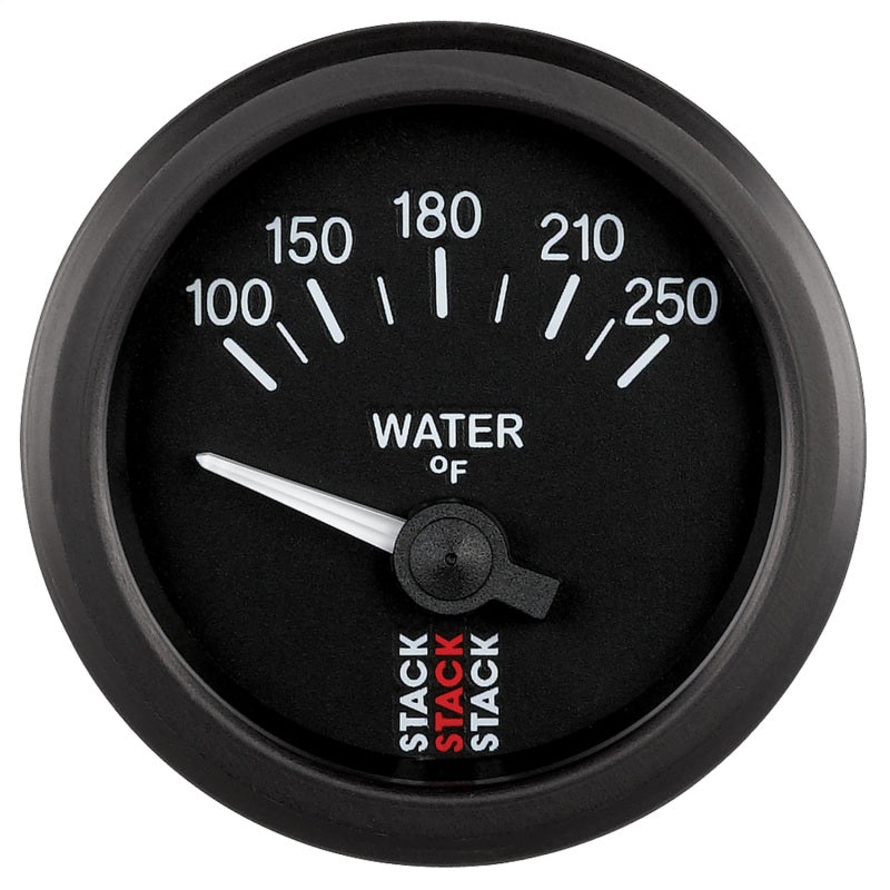 Autometer Stack 52mm 100-250 Deg F 1/8in NPTF Electric Water Temp Gauge - Black