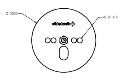 Ridetech Airspring Pattern Plate wit 7/16 Nut Centered