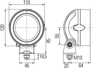 Hella Work Lamp Na 0Gr Md1224 Lt Mb3 1Gm