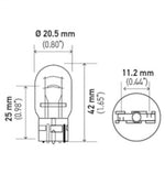 Hella Bulb 7443 12V 21/5W W3X16q T6.5