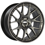 BBS CH-RII 21x9.5 5x112 ET33 Satin Platinum Center Blk Lip w/Etching SS Rim Prot Wheel -82mm PFS Req