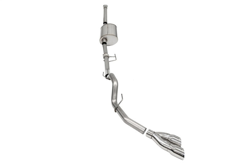 Corsa 2021-2025 Ford F-150 SuperCrew/6.5in Bed 3.5L V6 Sport Cat-Back Single Side Exit-Polished