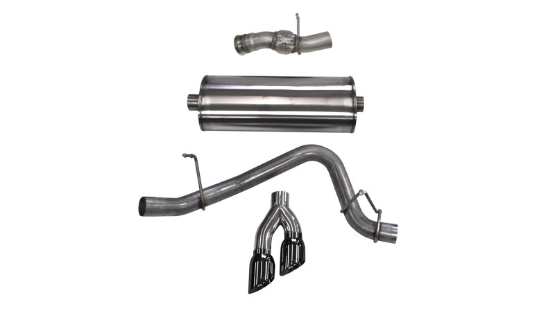 Corsa 15-16 GMC Yukon Denali 6.2L V8 Single Side Exit Cat-Back Exhaust w/ Polished Black Tips