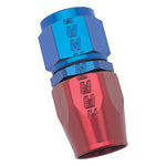 Russell Performance -12 AN Red/Blue Straight Full Flow Hose End