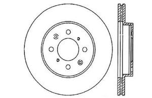 StopTech 90-01 Integra (EXC Type R) / 90-05 Honda Civic Cross Drilled Left Front Rotor