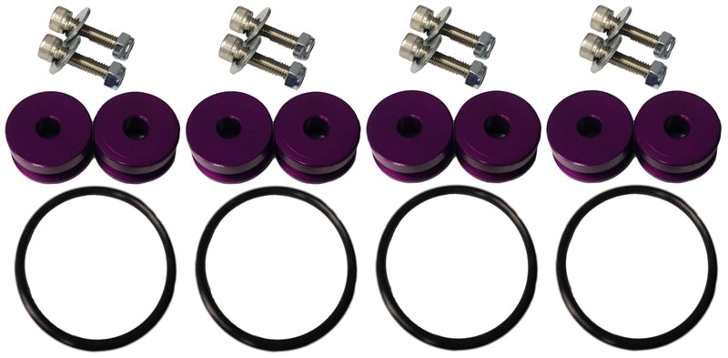 Torque Solution Billet Bumper Quick Release Kit Combo (Purple): Universal