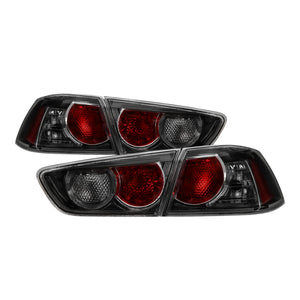 xTune 08-15 Mitsubishi Lancer OE Style Tail Lights - Black Smoke ALT-JH-MLEVO08-BSM