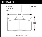 Hawk Wilwood 7112 Blue 9012 Race Brake Pads