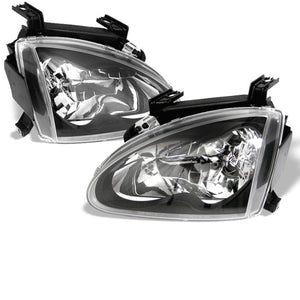 Spyder Honda Del Sol 93-97 Crystal Headlights Black HD-YD-HD93-BK