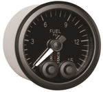 Autometer Stack 52mm 0-15 PSI 1/8in NPTF Male Pro-Control Fuel Pressure Gauge - Black