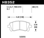 Hawk 02-03 WRX / 98-01 Impreza / 97-02 Legacy 2.5L / 98-02 Forester 2.5L HT-10 Front Race Pads