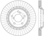 Stoptech 17-18 Acura MDX 3.5L Premium High Carbon Cryo Front Brake Rotor