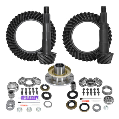 Yukon Gear Ring & Pinion Gear Kit Front & Rear for Toyota 8/7.5R Diff (w/Factory Locker) 4.56 Ratio