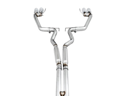 AWE Tuning 2018+ Ford Mustang GT (S550) Cat-Back Exhaust - Track Edition (Quad Chrome Silver Tips)