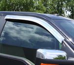 AVS 17-18 Nissan Titan Standard Cab Outside Mount Front Window Ventvisor 2pc - Chrome
