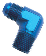 Russell Performance -4 AN to 1/8in NPT 90 Degree Flare to Pipe Adapter (Blue)