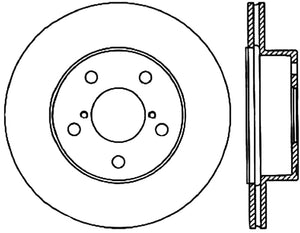 StopTech 05-07 Subaru Impreza WRX/STi Slotted & Drilled Left Rear Rotor