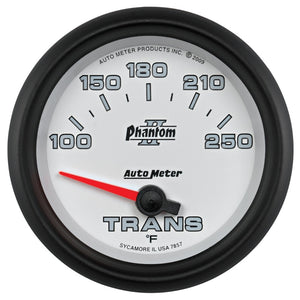 AutoMeter Gauge Transmission Temp 2-5/8in. 100-250 Deg. F Electric Phantom II