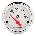 Autometer Arctic White 52mm 0-100 PSI Short Sweep Electronic Oil  Pressure Gauge