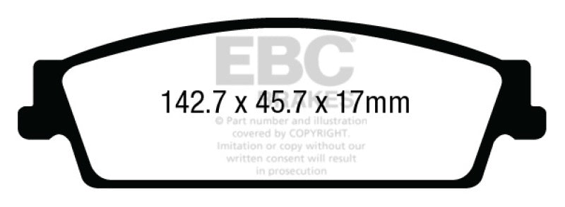 EBC 15+ Gac Yukon XL / Denali XL 1500 Extra Duty Rear Brake Pads