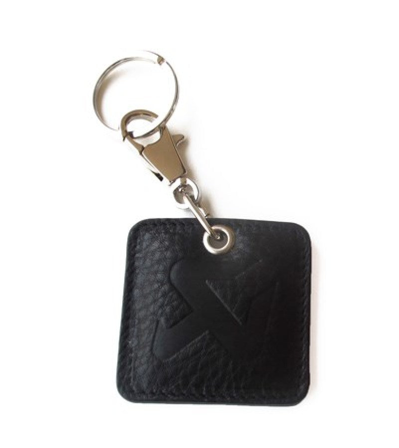 Akrapovic Square Leather Keychain - black