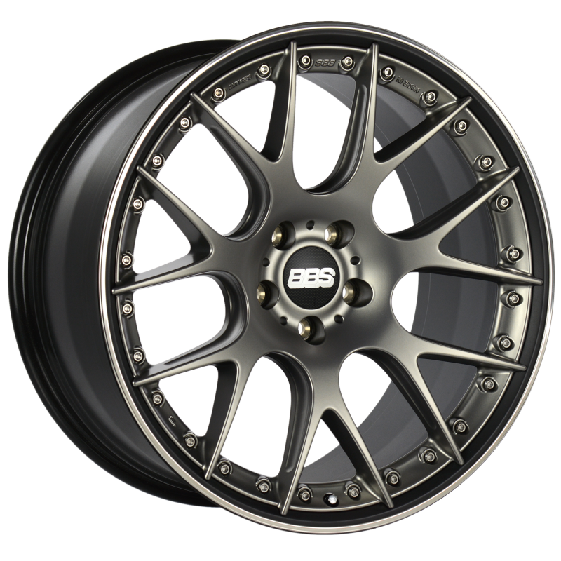 BBS CH-RII 21x10.5 5x120 ET35 Satin Platinum Center Black Lip SS Rim Prot Wheel -82mm PFS/Clip Req