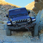 Westin 18-19 Jeep Wrangler JL WJ2 Full Width Front Bumper w/Bull Bar Textured Black