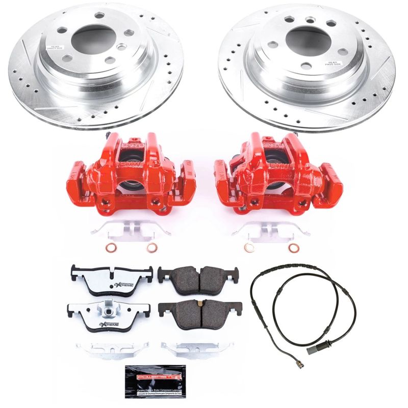 Power Stop 13-18 BMW 320i xDrive Rear Z26 Street Warrior Brake Kit w/Calipers