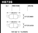 Hawk 14-16 Fiat 500 c Front ER-1 Brake Pads