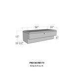 Westin/Brute LoSider Side Rail 56in Box - Aluminum