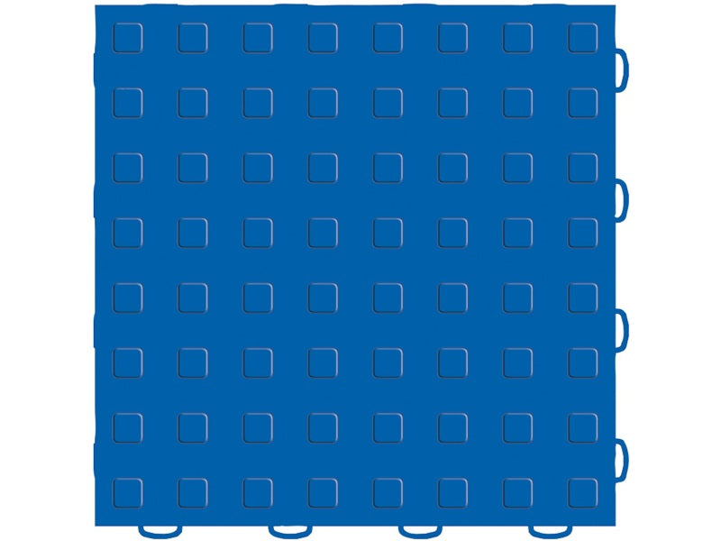 WeatherTech TechFloor 12in x 12in Solid Floor Tile w/ Raised Squares - Blue