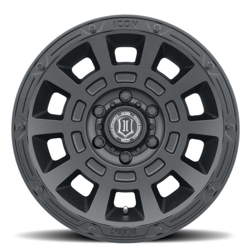 ICON Thrust 17x8.5 6x120 0mm Offset 4.75in BS Satin Black Wheel