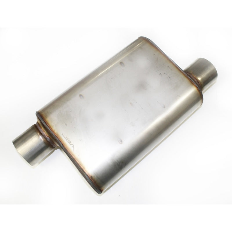 JBA Universal Chambered Style 304SS Muffler 13x9.75x4in 3in Inlet Diameter Offset/Offset