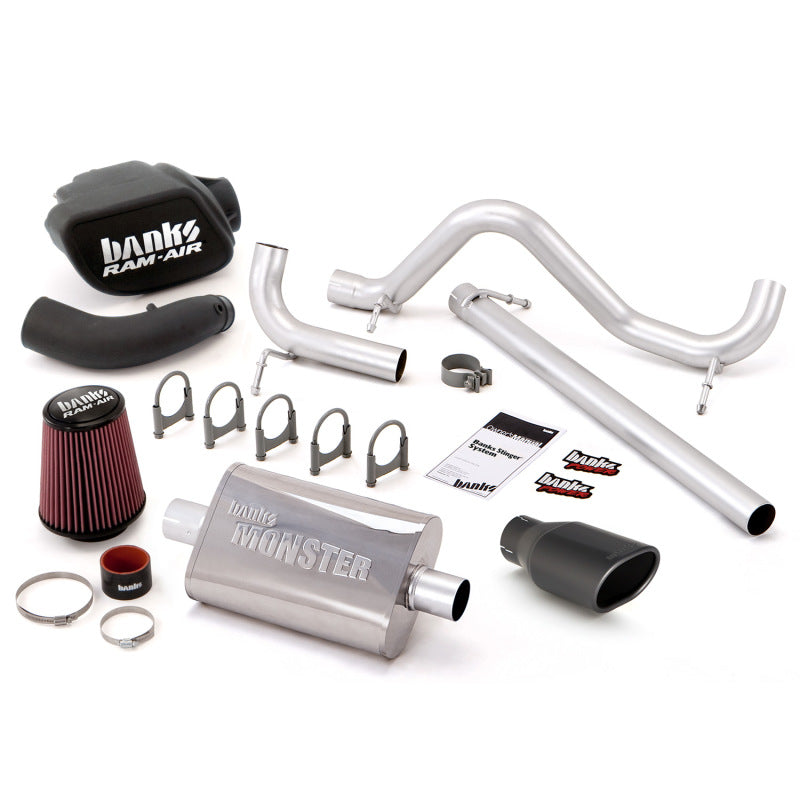 Banks Power 07-11 Jeep 3.8L Wrangler - 2dr Stinger Sys (no AutoMind) - SS Single Exh w/ Black Tip