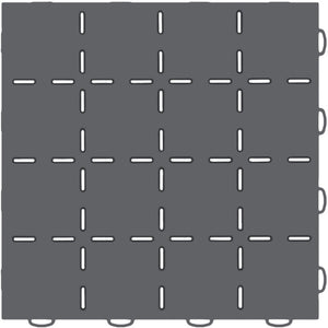 WeatherTech TechFloor - 3in x 12in Tiles(Left Loop) - Dark Grey/Black