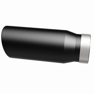 MagnaFlow Tip Stainless Black Coated Single Wall Round Single Outlet 5in Dia 4in Inlet 13in L