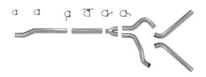 Diamond Eye KIT 4in Catback MFLR RPLCMENT PIPE DUAL SS: 03-07 FORD 6.0L F250/F350