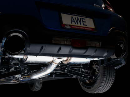 AWE Tuning Subaru BRZ/ Toyota GR86/ Toyota 86 Touring Edition Cat-Back Exhaust- Diamond Black Tips