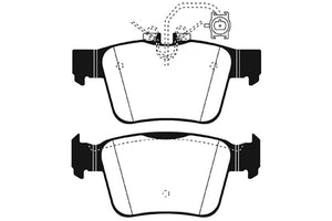 EBC 17+ Alfa Romeo Giulia 2.0L Turbo Ultimax Rear Brake Pads