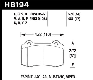 Hawk 10-11 Chevy Camaro SS DTC-60 Race Rear Brake Pads