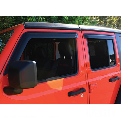 Westin 2018-2019 Jeep Wrangler JL Slim Wind Deflector 2pc - Smoke