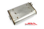 JBA Universal Chambered Style 304SS Muffler 14x9.75x4 2.5in Inlet Diameter Offset/Offset