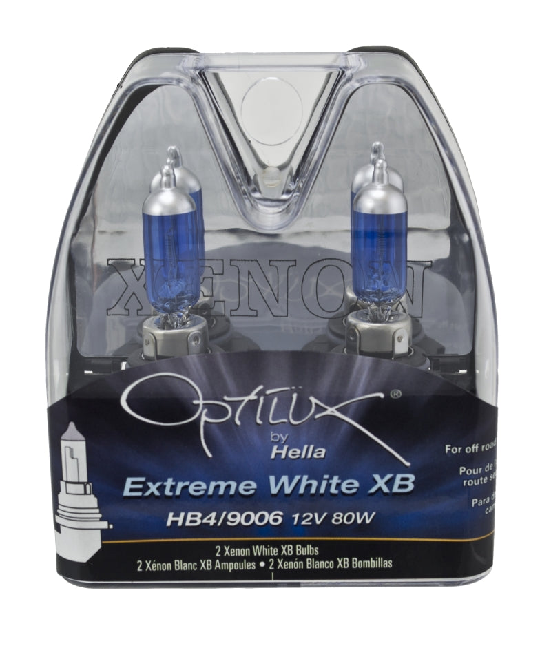 Hella Optilux XB White Halogen Bulbs HB4 12V 80W (2 pack)