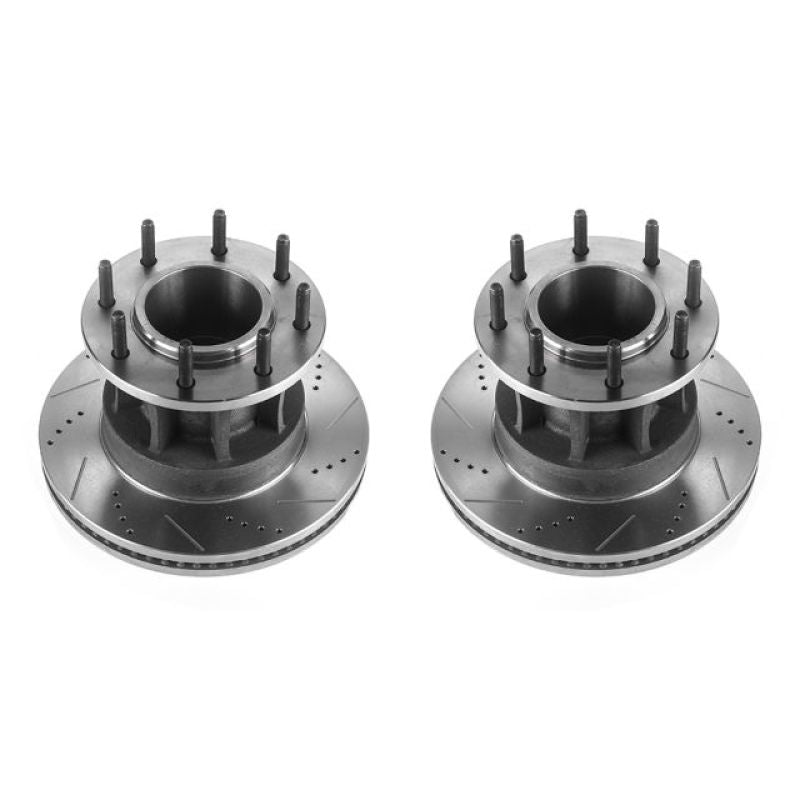 Power Stop 17-19 Ford F-350 Super Duty Front Evolution Drilled & Slotted Rotors - Pair