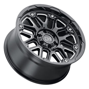 Black Rhino Hollister 17x9.5 6x139.7 ET-18 CB 112.1 Gloss Black w/Milled Spoke Wheel