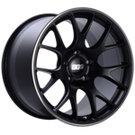 BBS CH-R 20x8 5x120 ET36 Satin Black Polished Rim Protector Wheel -82mm PFS/Clip Required